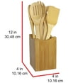 Oceanstar 7-Piece Traditional Bamboo Cooking Utensil Set in Brown