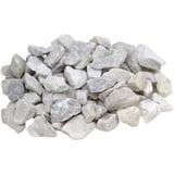 Rainforest Outdoor Decorative Stone, Natural Stone White Marble Chips, 30 lbs.