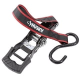 Husky 4 Pack Storage Heavy duty Tie-Down Ratcheting, Polyester Black